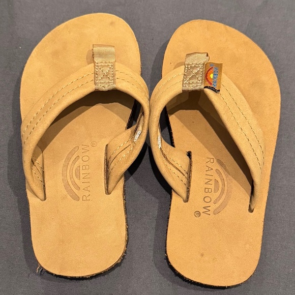 Rainbow Tan Kids/Toddler Sandals Size 7/8 - Picture 1 of 5